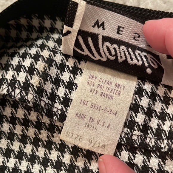 VINTAGE MARMIE WEST HOUNDSTOOTH SUIT SIZE 9/10 - Picture 9 of 10